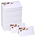 Winlyn 100 Pcs Table Name Number Tented Place Cards with Fall Maple Leaves Blank Seating Assignment Cards Escort Cards Greeting Cards Bulk 3.5" x 2" for Fall Autumn Wedding Birtyday Dinner Party