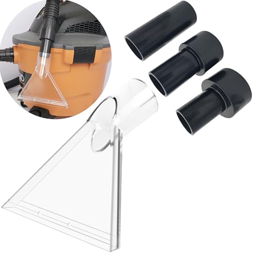 Image of Happy Tree Universal Fits All Shop Vacs Large 7-1 /2 inch Clear Extraction Head with 2-1 /2 inch &1-7 /8 inch & 1-1 /4 inch Adapters for Auto Detailing, Shop Vac Extractor Attachment for 1-26 Gallon Wet Vacuum Cleaners