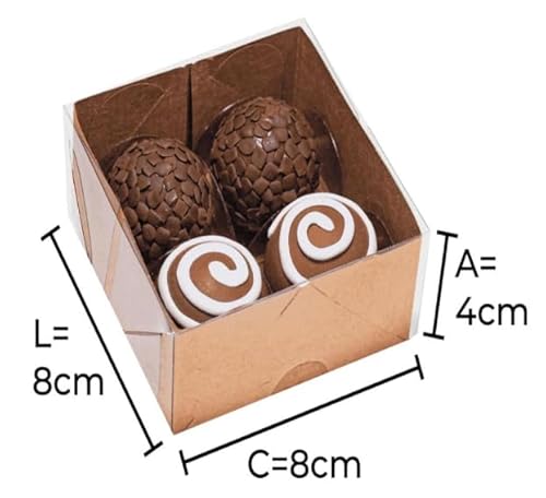 Caixa Kraft 8x4cm Para 4 Brigadeiros (Ideal Para Doces Gourmet e Docinhos) Ideia 4658 (20)