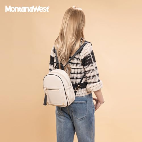 Image of Montana West Mini Backpack Purse for Women Anti Theft Backpacks with Secured Zipper and Tassel