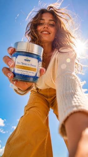 Image of Original Moroccan Blue Nila Powder 50g - Pure & Natural Face Mask for Skin Brightening, Purifying, and Whitening