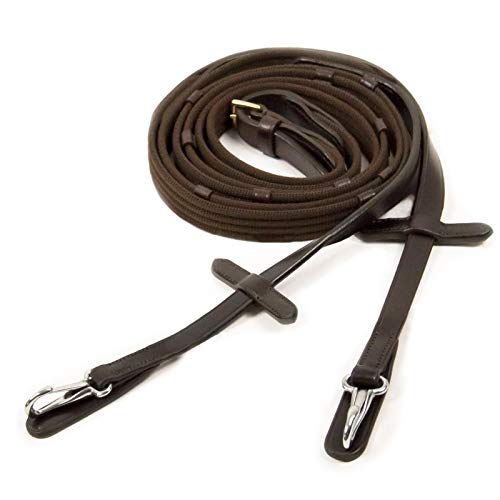 Schockemöhle Sports NEO Gurtzügel Clip, Trensenzügel 19mm mit Clip Beschläge Silber, Größe Warmblut, Farbe schwarz