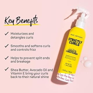 Marc Anthony Leave-In Hair Conditioner for Curly Hair, Strictly Curls - Curl Defining & Deep Conditioning Detangler Moisturizer Hydrates Dry & Frizzy Curls - Hair Styling Product Reduces Frizz