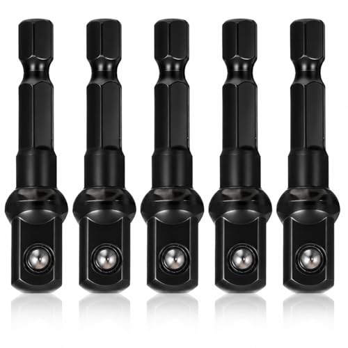 Aoserge 5pcs 3/8 Impact Socket Adapter Kit 1/4 Inch to 3/8 Inch