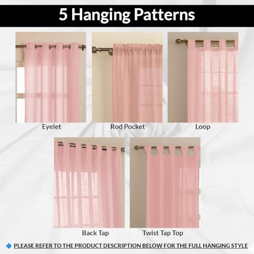 Image of HOMEMONDE Sheer Curtains for Living Room, Bed Room - Transparent Curtain Home Decor