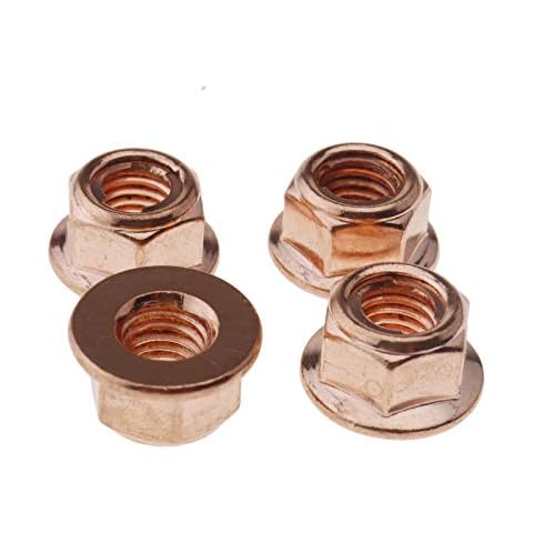 Tuercas de escape de coche M8 Hex Copper Self Lock (Paquete de 12) Cover
