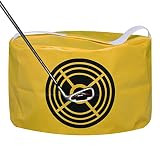 Scott Edward Golf Smash Bag Impact Bag, Power Smash, Hitting Pocket, Practice Swing Tool, Waterproof Durable PVC Fabric (Yellow)