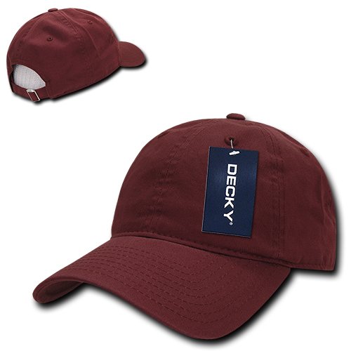 DECKY Relaxed Washed Cotton Cap, Cardinal