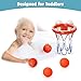 MARPPY Bath Toys, Bathtub Basketball Hoop for Toddlers Kids, Boys and Girls with 4 Soft Balls, Mold Free & Strong Suction Cup, Bathtub Shooting Game & Fun Toddlers Bath Toys for Boys or Girls