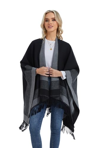 Shawl Wraps for Women, Soft Open Front Poncho Cape Cardigan, Oversized Scarf Sweater for Evening, Wedding, Party, Travel2