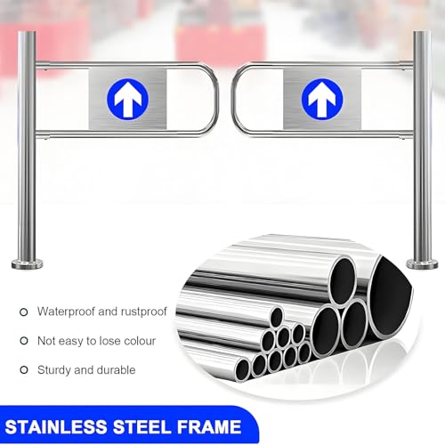 Puerta batiente automática de Metal, Puerta unidireccional de Alta Resistencia para almacenes y centros comerciales, Barrera de Seguridad Industrial, Puerta de Control de Acceso du