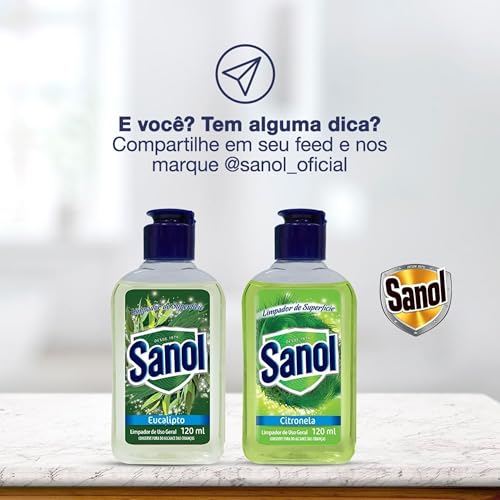 Limpador de Superfícies Citronela, Sanol, Verde, 120 ml