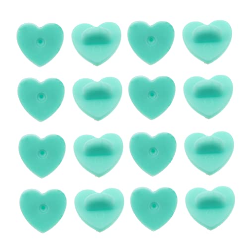 ARTIBETTER 100Pcs Heart Shaped Rubber Pin Backs Durable Brooch Backings for Lapel Pins Easy to Use Tie Tacks for Crafting Badges and Jewelry Making