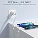 REKNA USB Wall Charger, Dual Port Cube Power Adapter Charger Plug Block Charging Box, Dual Port Wall Fast Charging Adapter, Compatible for i Phone 14 13 12 11，Milky White