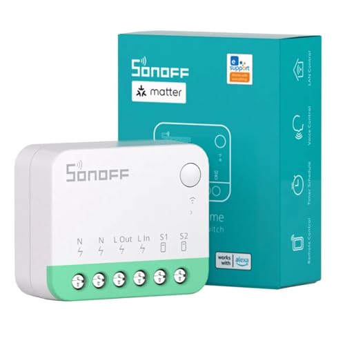 Mini R4 Matter Módulo Relé Interruptor Inteligente 10amp 1 canal Automação Compatível Alexa HomeKit