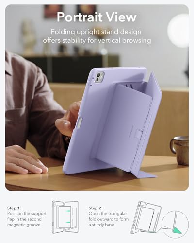 Coque iPad Pro 11 M5/M4 ESR Violette avec Support Vertical - 6