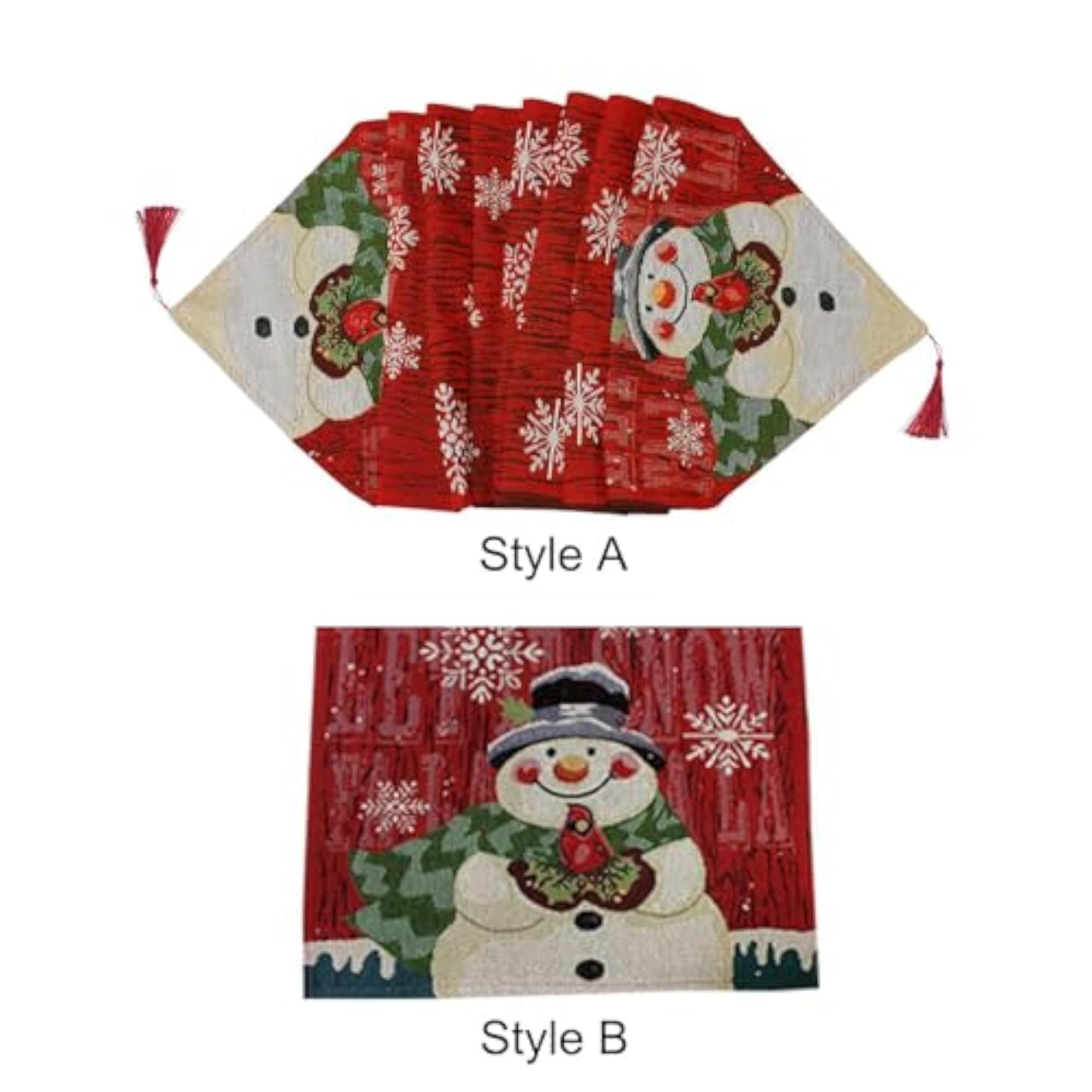 Christmas Tablecloth Desktop Decorative Table Cloth for Winter Home Festival 35cmx183cm