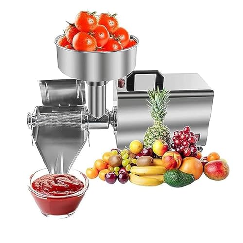macchina elettrica per fresatura di alimenti, spremiagrumi in acciaio inox e colino per fare marmellate e salse, ideale per la lavorazione della frutta