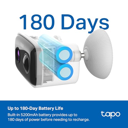 Image of Tapo 1080p Outdoor Wireless Security Camera - Up to 180-Day Battery, Person Detection, Color Night Vision, Subscription-Free Local Storage or Optional Cloud, Works with Alexa & Google Assistant, C400