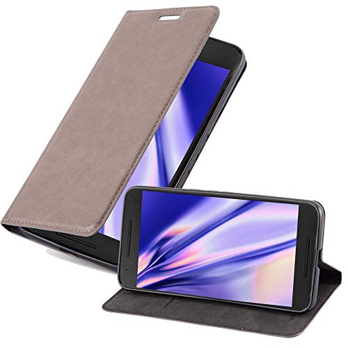cadorabo Coque pour Huawei Nexus 6P en Marron CAFÉ - Housse Protection avec Fermoire Magnétique,...