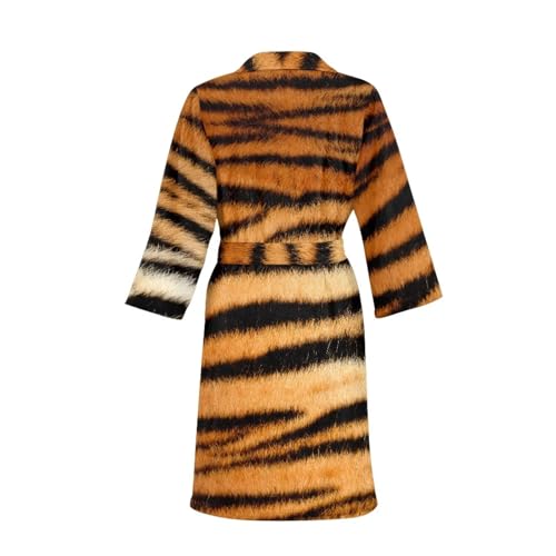 SEANATIVE Mens Plush Shawl Robe Knee Length Long Warm Bathrobes for Men Kimono Sleepwear Spa for Winter4