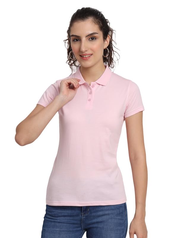 Ap’pulse Women’s Casual Polo T-Shirt – Comfortable Stylish Cotton Polo Shirt for Everyday Wear
