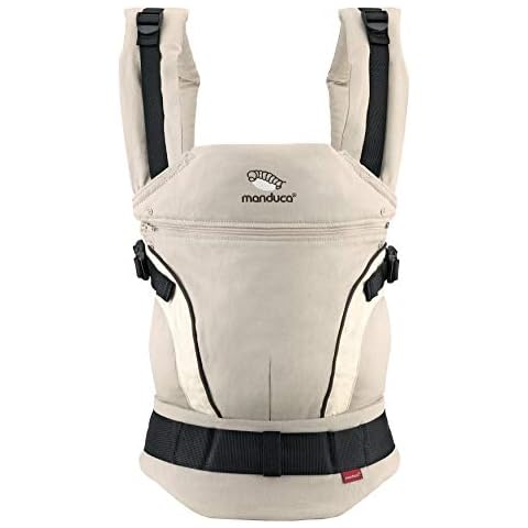 manduca First Baby Carrier > HempCotton Sand < Ergonomic Baby Carrier, Soft & Sturdy Canvas (Organic Cotton & Hemp), Front Carry, Hip Seat and Back Carry, from Newborn to Toddlers up to 20kg, Beige Cover