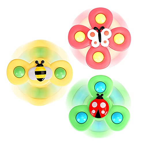ALASOU-3PCS-Suction-Cup-Spinner-Toys-for-1-Year-Old-Boy-GirlSpinning-Top-Baby-Toys-6-12-18-Months1-2-Year-Old-Boy-Birthday-GiftBaby-Bath-Toys-for-Kids-Ages-1-3Sensory-Toys-for-Toddlers-1-3