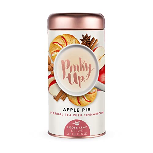 Pinky Up Apple Pie Loose Leaf Tea, Herbal Tea, Caffeine Free, Low Calorie & Gluten Free, 3.5 Oz Tin #TOP6