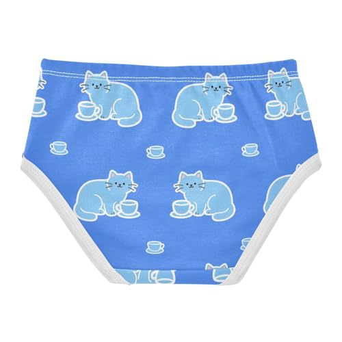 Girls' Underwear Cute Cat Blue Toddle Brief Panties 23015152
