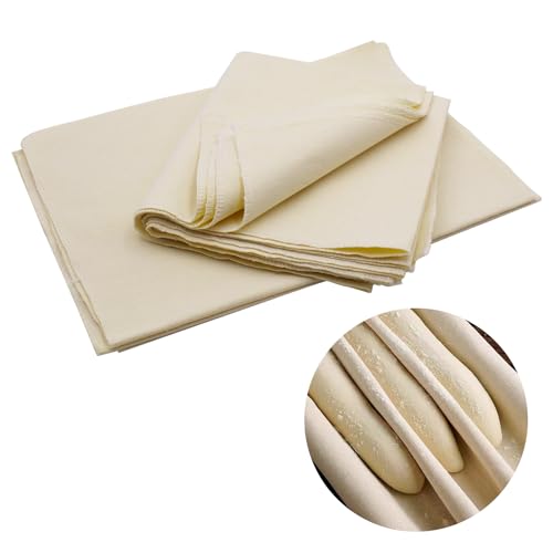 PWGHWG 6 Stück Bäckerleinen Leinentuch Brot Backen 75×45CM...