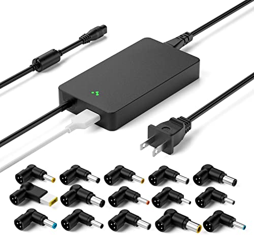 Belker 90w Universal Laptop Charger AC Adapter for Hp Dell Toshiba IBM Lenovo Acer Asus Samsung Sony Fujitsu Gateway Notebook Ultrabook with 5V 2.4A Fast Charging USB Port