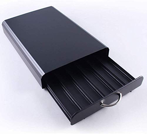 Nespresso Kapselhalter Metall Aufbewahrungsdisplay Restaurant Wohnzimmer 66 Kapseln 39X26,5X6,5 cm, schwarz