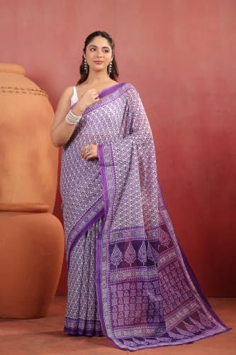 Image of TAMAIRA FASHION Mulmul Pure Cotton Saree For Woman |Office Wear Daily Wear Sarees For Women Without Blouse Piece(Available in 19 Colours)