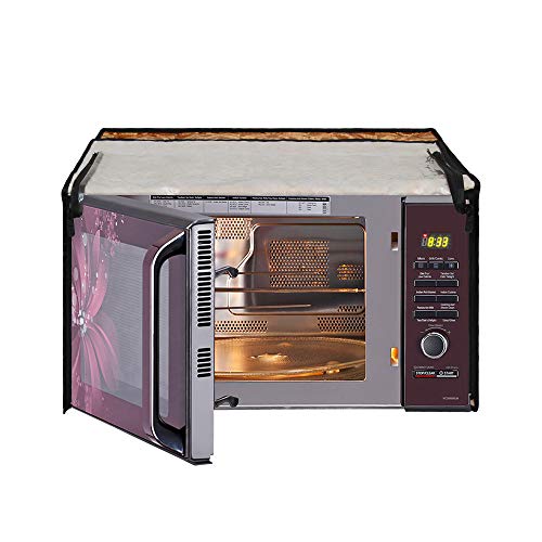 Image of DREAM KING Stylish Design & Printed Microwave Oven Cover Full Closure |waterproof & Dustproof Oven Cover Suitable for All Models - Multicolour SA54