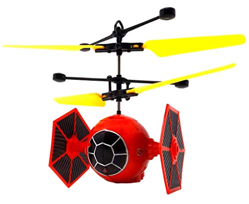 Preisvergleich Produktbild SpaceDream Kinder Drohne Quadrocopter Hubschrauber Raumschiff RC UFO Helicopter Drohne - Mit Hellen LED Lichtern - Einfach zu Steuern mit Sensorsteuerung - Tolles 2020 (Rot) Drohne für Kinder