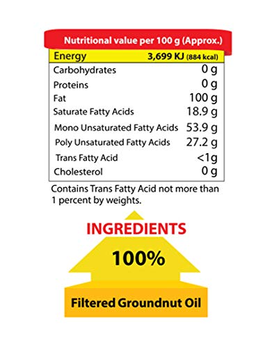 Image of Mr.Gold Groundnut Oil Pouch, 1 L | Pure | Natural | No preservatives | No artifical fragrances- Total 1L