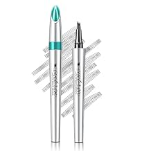 Eyebrow Microblading Pencil with 4-Fork-Tip, Lift and Snatch Brow Tint Pen, Waterproof & Long-Lasting Creates Natural-Looking Brows for Women Dark Gray