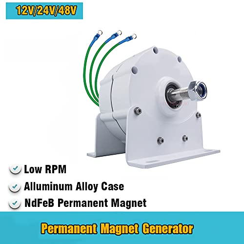 Generador de imán permanente sin engranajes de 800 W para conservación del agua y energía eólica, 12 V, 24 V, 48 V, baja RPM 300 rpm, solución de energía doméstica