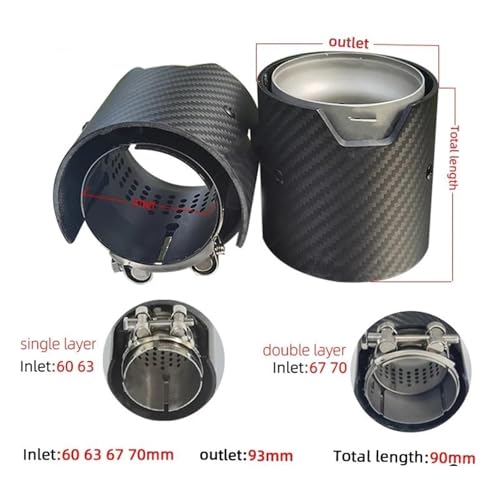 Tuyau d'échappement pour remplacer l'embout terni de votre BMW M335i ou M340i look argent mat