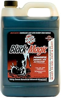EVOLVED HABITATS Deer Cane Black Magic Liquid Mineral Deer Attractant - Fast & Easy to Use All Year-Round Mineral Food Supplement with Natural Molasses Flavors - Mineral Site Activator