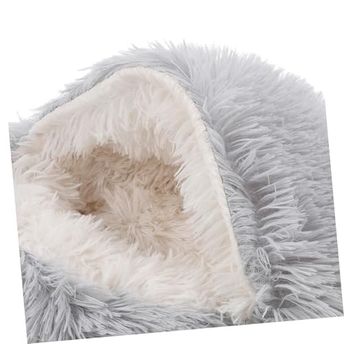 Panier chaud pour chat et chaton sous forme de lit-grotte douillet - 4