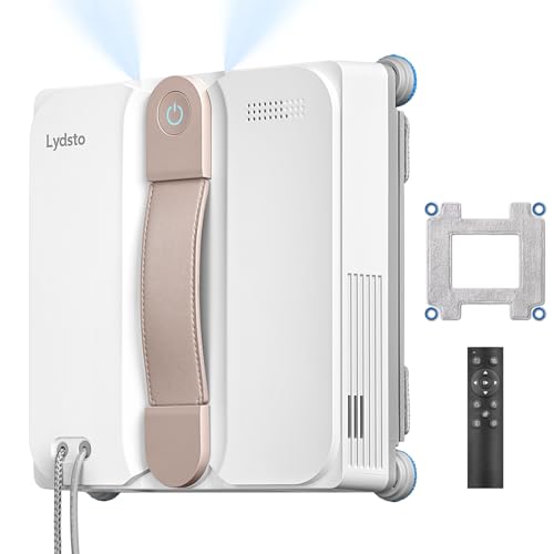 Lydsto WL07 MAX Robot Limpiacristales 8000Pa, Robot de Limpieza Automático de Ventanas con 4 Pulverizador, Ultra Fino 5.5cm, Navegación Inteligente, Pulverización Auto 110ml y 2 Paños
