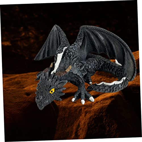 Figurine dragon de collection en résine noire, le cadeau idéal pour amateurs de fantastique - 8