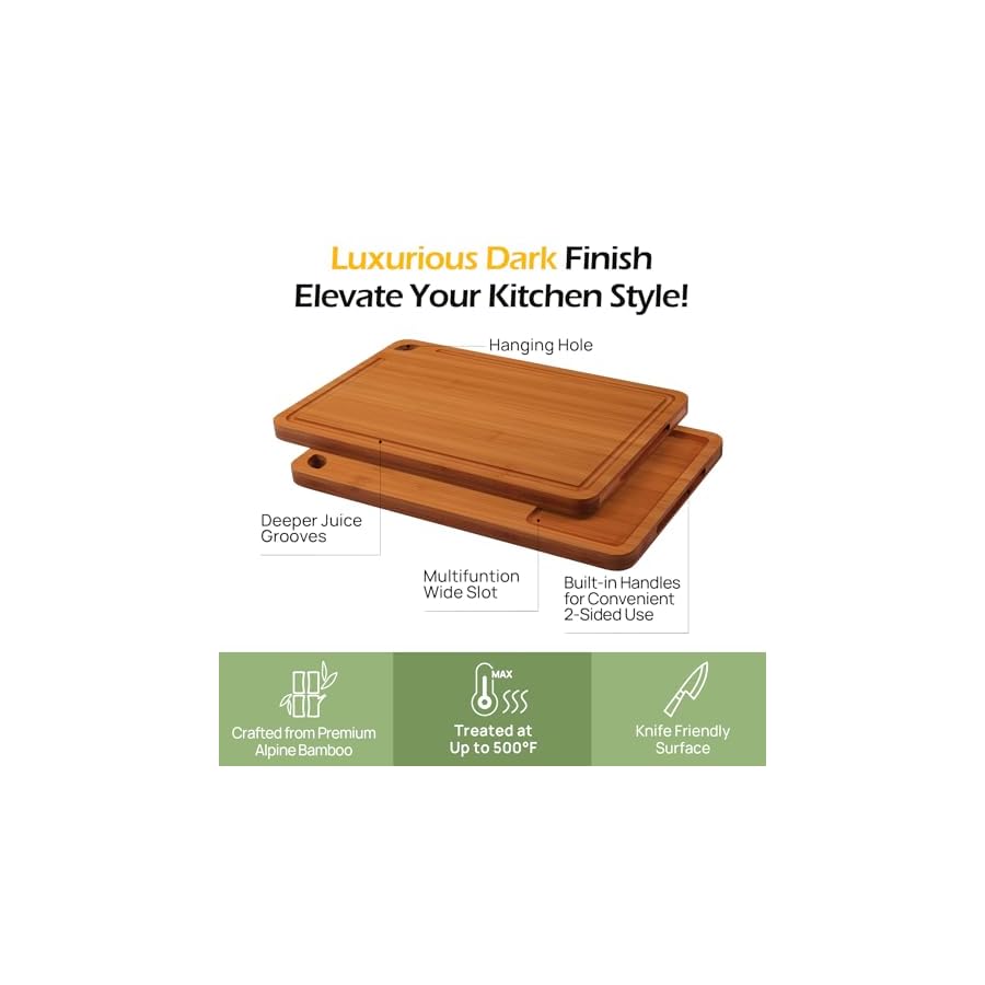 Bamboo-Cutting-Board-Durable-Wood-Cutting-Boards-for-Kitchen-with-Deep-Juice-Grooves-Built-in-Handles-Ideal-Charcuterie-Chopping-for-Meat-Vegetables-Perfect-Kitchen-Gift-for-Home-Cooks Bamboo Cutting Board, Durable Wood Cutting Boards for Kitchen with Deep Juice Grooves & Built-in Handles, Ideal Charcuterie & Chopping for Meat, Vegetables - Perfect Kitchen Gift for Home Cooks