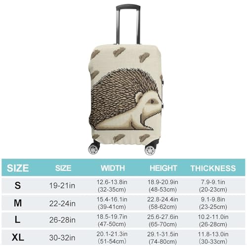 Luggage Cover Elastic Suitcase Cover Protector Washable Travel Baggage Covers Hedgehog Luggage Covers Carry On Luggage Protector Anti-scratch 19-32 Inch L2