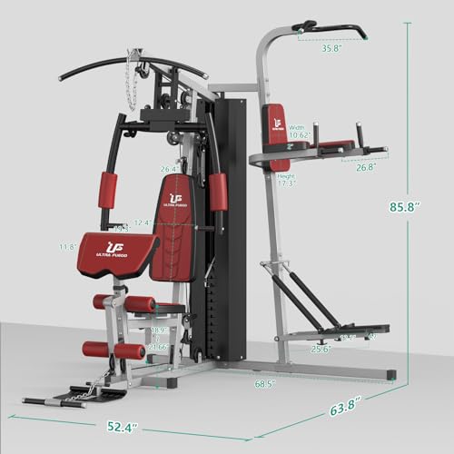 Multifunctional Home Gym Equipment Workout Station with Pulley System, Arm, and Leg Developer for Full Body Training - Image 7