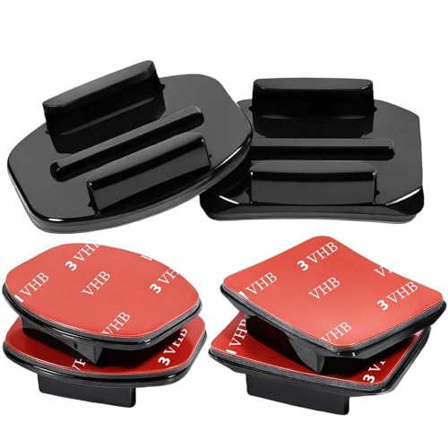 Stalora 6 PCS Support Fixation pour Caméra Sportive Compatible avec GoPro Hero 12 11 10 9 8 7 6 5 3 et Autres Caméras d'action - Accessoire Casque Moto, Ski,...