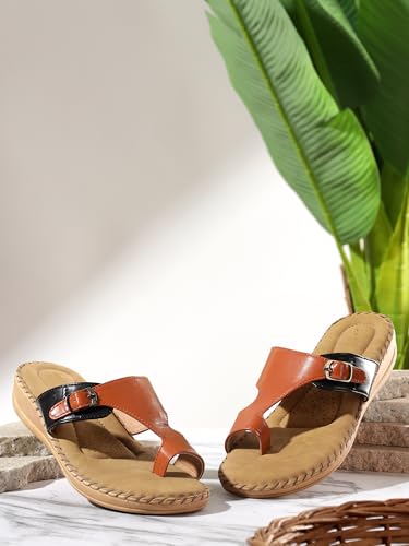 TRASE Extra Soft Slippers for Women | Orthopedic Diabetic Footwear with Cushioned Insole | Lightweight & Comfortable Ladies Chappals with Toe Ring and Adjustable Buckle