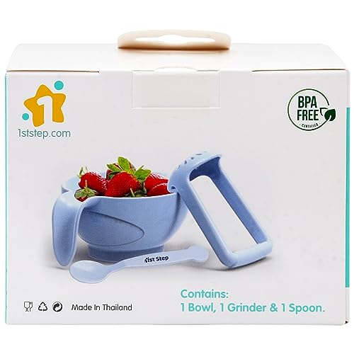 Image of 1st Step Portable Grinding Feeding Masher /Serving Bowl for Baby Food Preparation with Spoon(Pack of 1) (Mint Green)